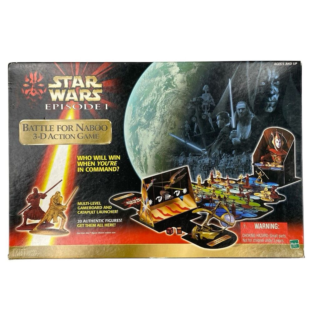 Star Wars Episode I Battle for Naboo 3D Action Game Complete Sealed Figures